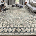 9x12 Area Rugs - 9x12 Washable Area Rug Indoor Vintage Rug Print Rug Low-Pile by PhonzenuoCarpet