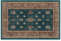 RUGGABLE Washable Vintage Area Rug – Verena Teal Blue 2x3, Stain-Resistant by RUGGABLE