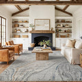Rugshop Marble Swirl Distressed Gray Area Rug 7' 10" x 10' Ideal by Rugshop