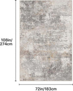 GENIMO Washable 6x9 Area Rugs for Living Room, Non Slip Modern Abstract Rug - Image 2
