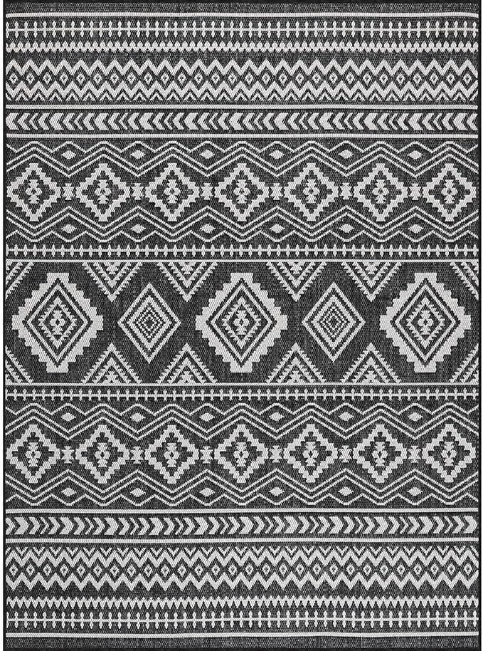 Beverly Rug Waikiki Boho Indoor Outdoor Rug 9x12, Washable Outside Carpet - Image 7