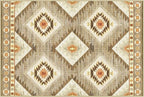Area Rug 5x8 Rug Machine Washable Non-Slip Low Pile Print Pattern Western Rug - Image 9