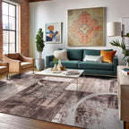 Rugshop Contemporary Abstract Circle Design Area Rug, Non-Shedding Carpet - Image 8