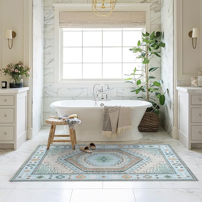 Oriental Rug. Washable Vintage Turkish Oushak Antique Inspired Area Rugs. - Image 9