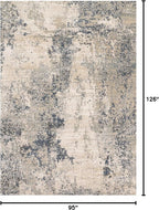 Loloi Teagan Collection TEA-07 Natural/Denim 7'-11" x 10'-6" Area Rug, Soft - Image 2