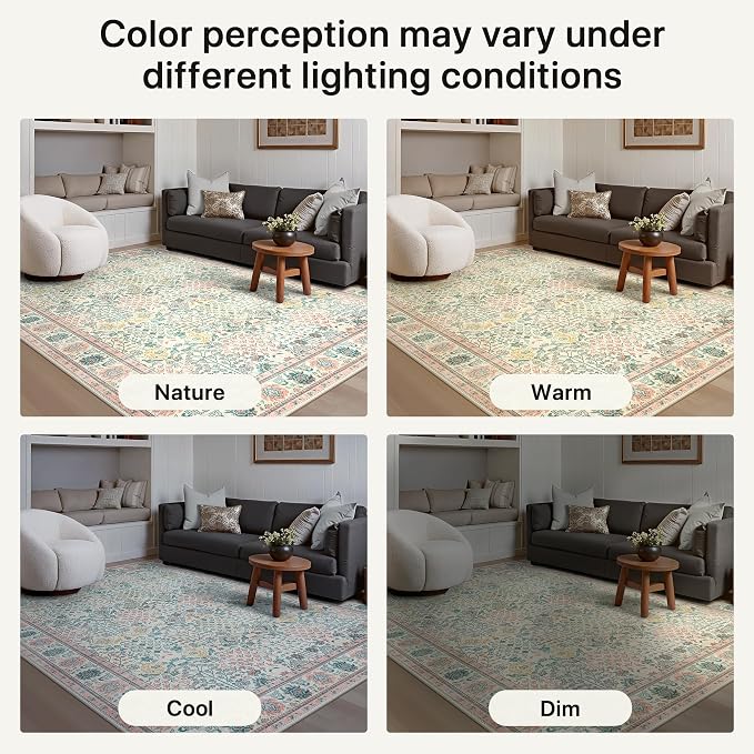 Bavni 2'6''x6 Rug Runners for Hallways, Washable Runner Rug Non Slip, Vintage - Image 9