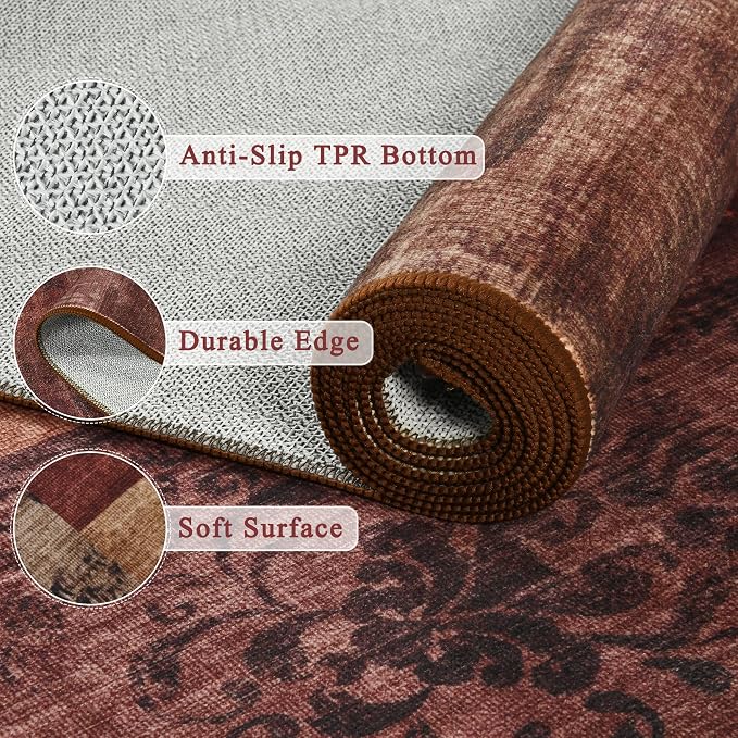 Tepook Modern Area Rug for Living Room, 5x7 Geometric Large Rugs for Bedroom - Image 6