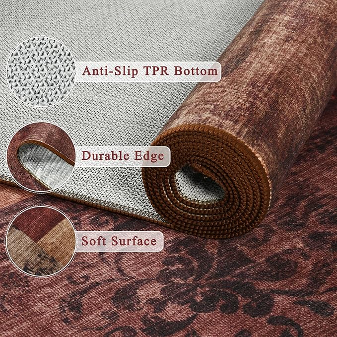 Tepook Modern Area Rug for Living Room, 8x10 Geometric Large Rugs for Bedroom - Image 6