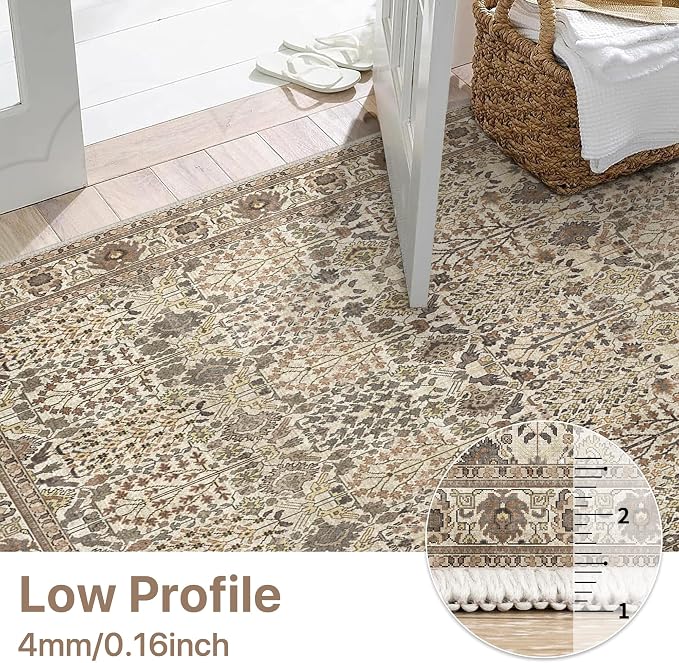 Bavni 2x6 Rug Runners for Hallways, Washable Runner Rug Non Slip, Vintage - Image 7