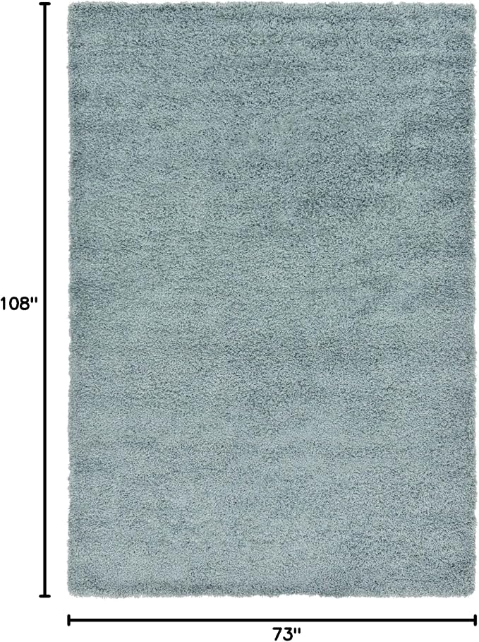 Unique Loom Solid Shag Collection Area Rug - Image 2