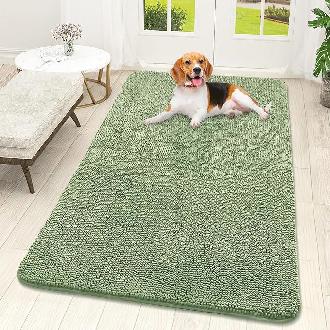OLANLY Dog Door Mat for Muddy Paws 59x32, Absorbs Moisture and Dirt, Absorbent by OLANLY