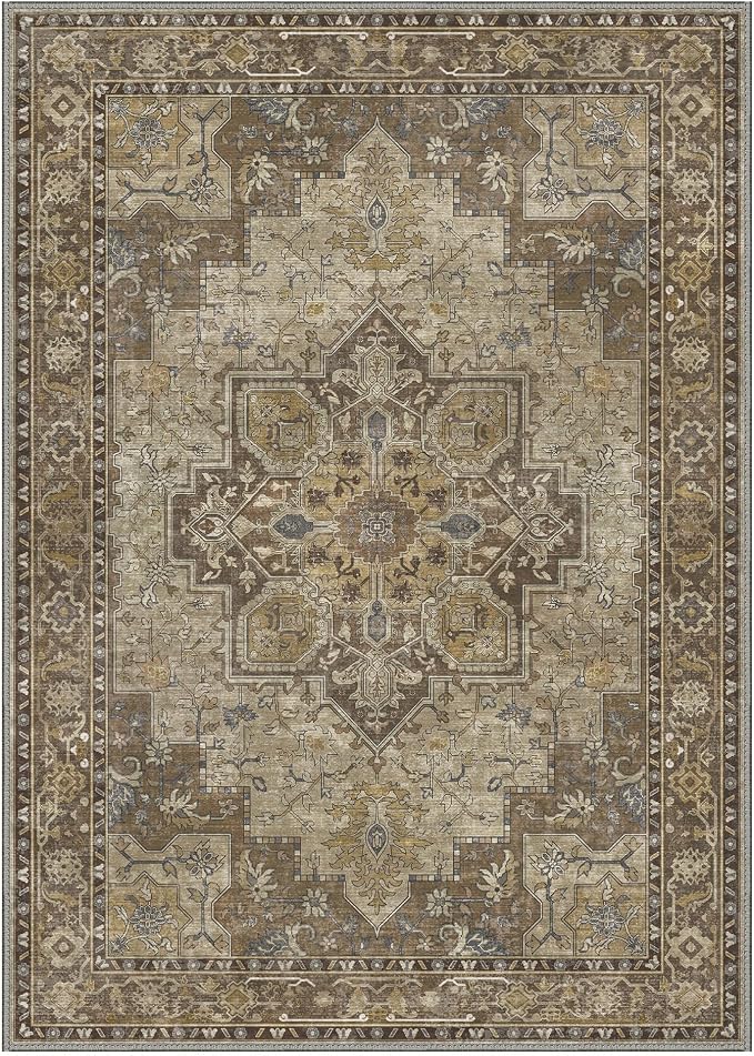 GENIMO 8x10 Area Rugs for Living Room, Machine Washable Non Slip Vintage Rugs - Image 8