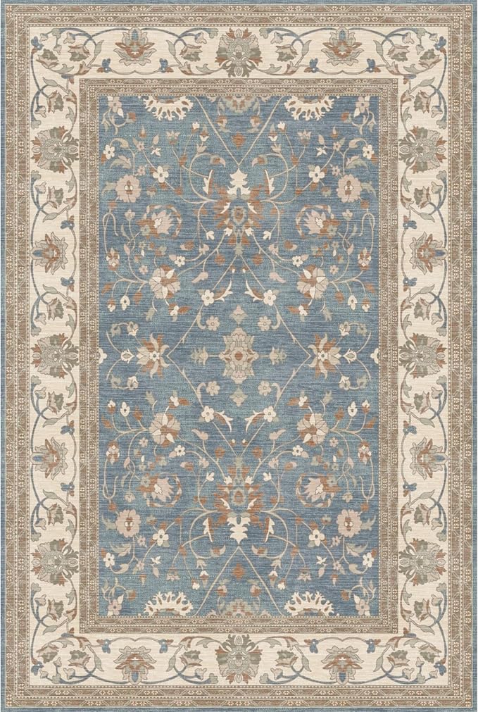 Kuden 8x10 Large Area Rug, Machine Washable Area Rug by KudenRugs