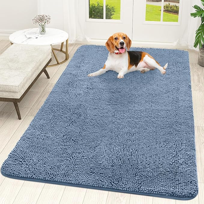 OLANLY Dog Door Mat for Muddy Paws 59x35, Absorbs Moisture and Dirt, Absorbent by OLANLY