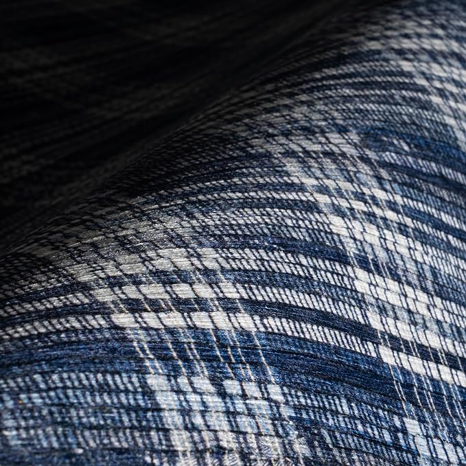 Dash & Albert Denim Plaid Blue Machine Washable Rug, 8.5 X 11.5 Feet - Image 4