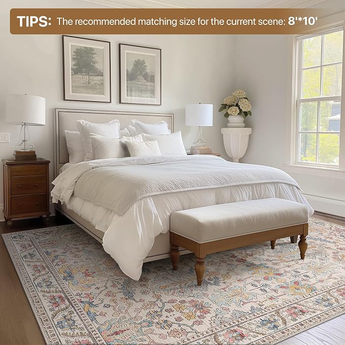 Area Rugs 8x10 Clearance Washable Boho Rug - Image 5
