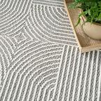 Nourison Home Textured Home Charcoal Ivory 7'10" x 9'10" Area Rug - Image 5