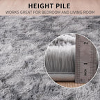 Beglad Fluffy Large Area Rugs 6x9 Feet, Modern Minimalist Style Shag Fuzzy Rugs - Image 7