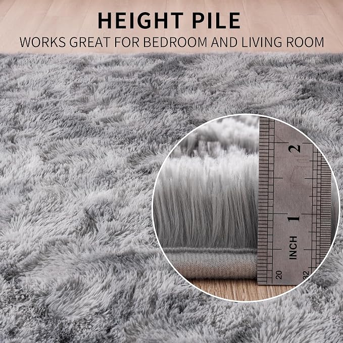 Beglad Fluffy Large Area Rugs 6x9 Feet, Modern Minimalist Style Shag Fuzzy Rugs - Image 7