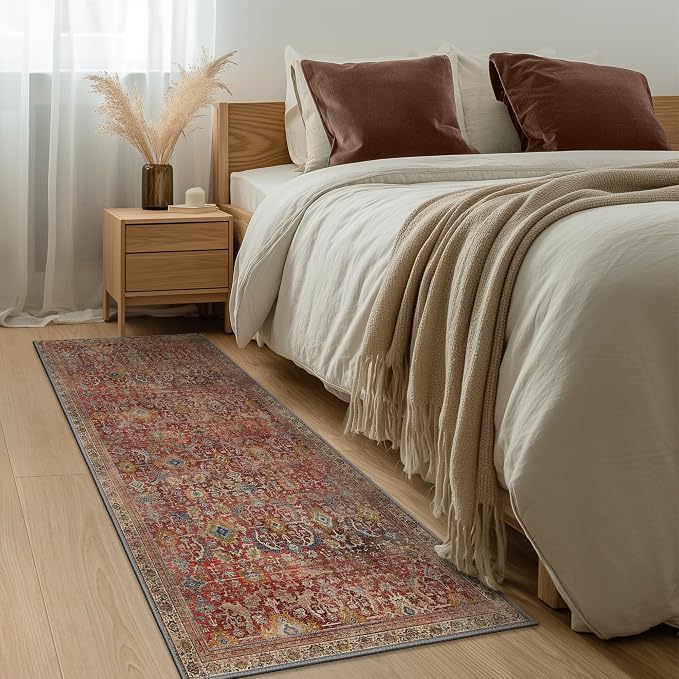 2x10 Runner Rug Machine Washable Boho Runners - Image 2