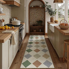 3x8 Runner Checkered Rug for Hallways Colorful Washable Long Carpet Non-Slip - Image 3