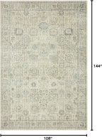 Loloi Skye Collection SKY-14 Natural/Sage 9'-0" x 12'-0" Area Rug - Image 2