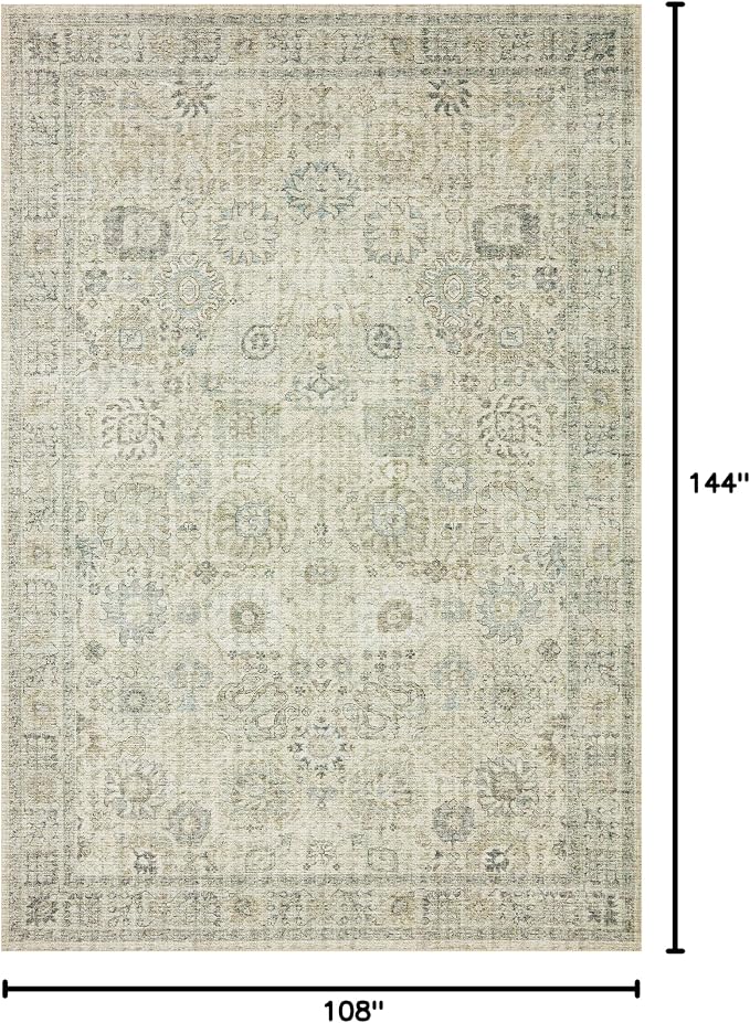 Loloi Skye Collection SKY-14 Natural/Sage 9'-0" x 12'-0" Area Rug - Image 2