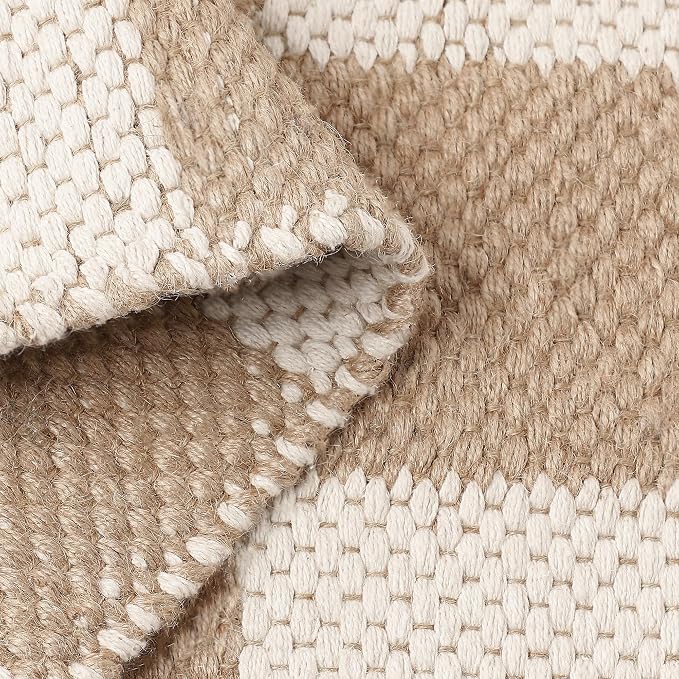 REDEARTH · Jute Cotton Area Rug, Sustainable Handwoven, Non-Shedding, Soft & - Image 4