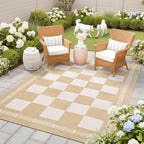 Vasofe 3x5 Plaid Rug, Jute Rugs, Washable Outdoor Indoor Checkered Carpets - Image 2