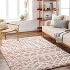 Livabliss Hapsburg Moroccan Shag Area Rug, Dusty Pink by Livabliss