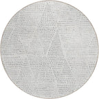 Addison Rugs Chantille ACN591 Silver 8' x 8' Indoor Outdoor Round Rug, Easy by AddisonRugs