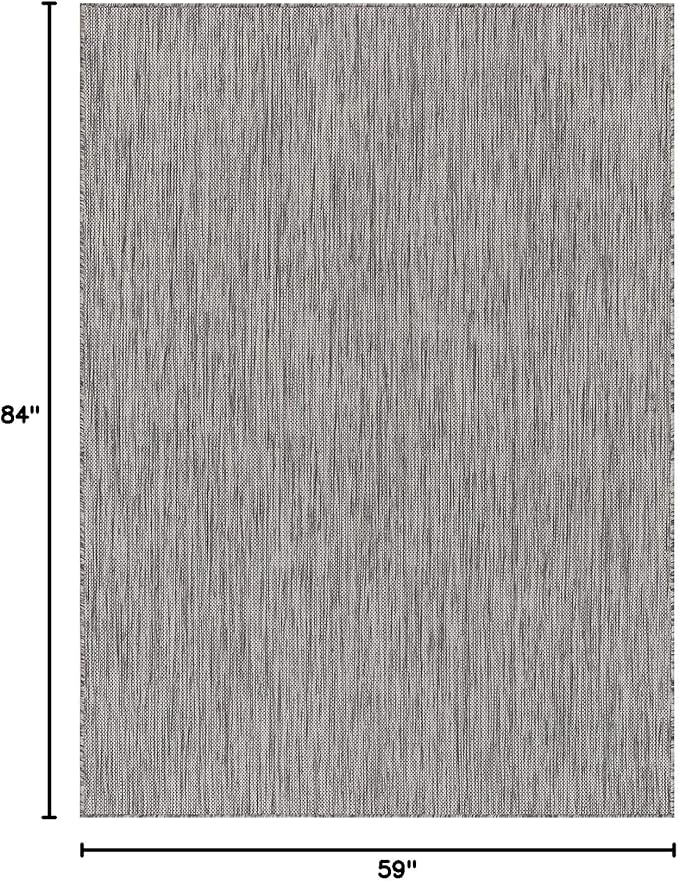 Beverly Rug Indoor Outdoor Rug 5x7, Washable Outside Carpet - Image 2