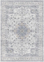 HUGEAR Machine Washable Area Rugs 5x7 Vintage Blue Living Room Bedroom Rug - Image 3
