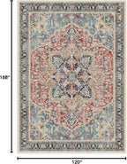 RUGGABLE Washable Vintage Area Rug – Kamran Cayenne Red 10x14, Stain-Resistant - Image 2