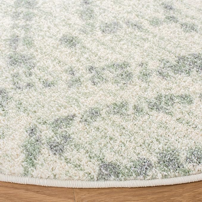 SAFAVIEH Adirondack Collection 6' Round Ivory/Green ADR131X Modern Diamond - Image 4