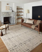 Loloi Darby Collection DAR-06 Sand/Dk. Grey 4'-0" x 6'-0" Accent Rug by Loloi