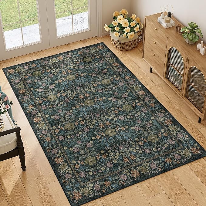 DUKINO 4x6 Rugs for Living Room, Lightweight Non Slip Washable Rug - Image 2