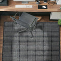 Rugshop Bohemian Stripe Lines Washable Non Slip Area Rug 3' x 5' Black by Rugshop