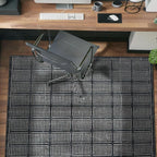 Rugshop Bohemian Stripe Lines Washable Non Slip Area Rug 3' x 5' Black by Rugshop