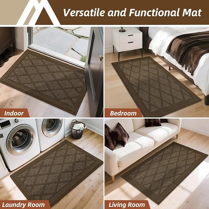 COSY HOMEER Non-Slip Door Mat 32"x48", Entryway Rugs Low Profile Absorbent Dirt - Image 7