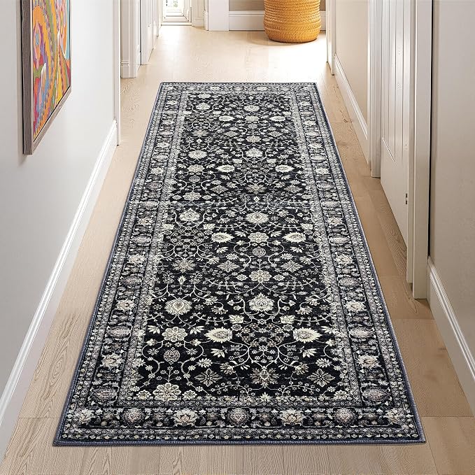 2x6 Area Rug, Boho Vintage Oriental Washable Rugs, Collapsible Area Rug by chunsemeiju