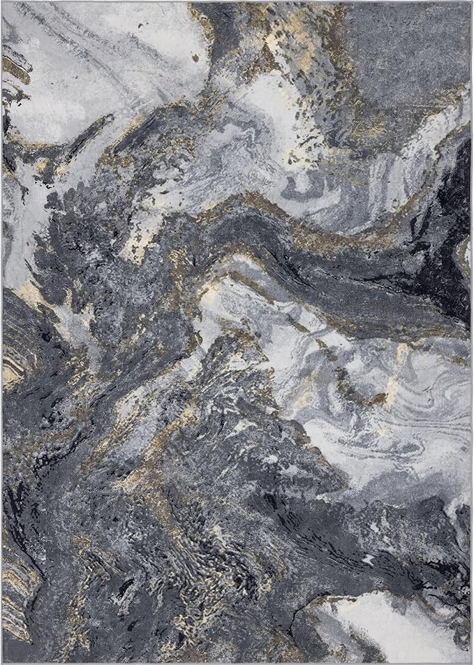 Abstract 2x6 Runner Rug: Modern Washable Rug - Image 9