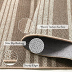 Lahome Striped Washable Runner Rug, 2x8 Easy Jute Hallway Kitchen Runner - Image 3