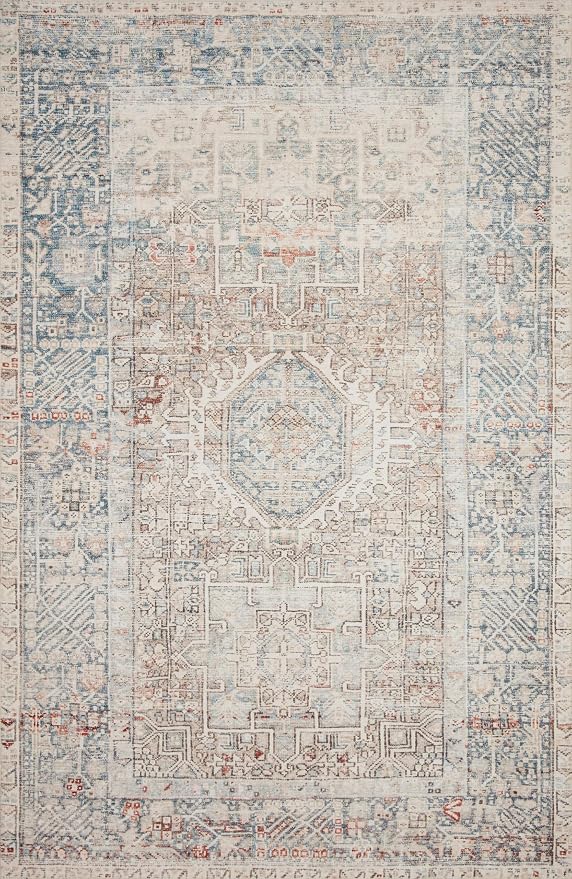 Loloi Chris Loves Julia Jules Collection JUL-07 Natural/Ocean 2'-6'' x 12'-0'' - Image 6