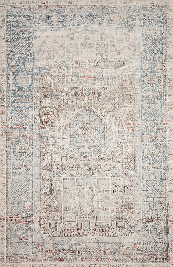 Loloi Chris Loves Julia Jules Collection JUL-07 Natural/Ocean 5'-0'' x 7'-6'' - Image 6