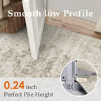 HUGEAR Washable Hallway 2x6 Runner Rugs Retro Beige Vintage Distressed Non Slip - Image 7