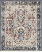 RUGGABLE Washable Vintage Area Rug – Kamran Royal Blue 8x10, Stain-Resistant - Image 3