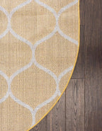 Rugs.com Lattice Frieze Collection Rug – 5' x 8' Oval Yellow Medium Rug Perfect - Image 8