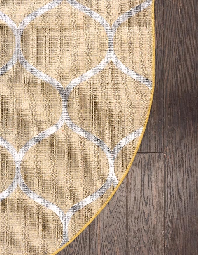 Rugs.com Lattice Frieze Collection Rug – 5' x 8' Oval Yellow Medium Rug Perfect - Image 8