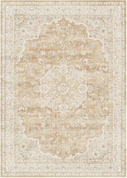 HUGEAR Machine Washable Area Rugs 5x7 Vintage Beige Brown Living Room Bedroom - Image 4